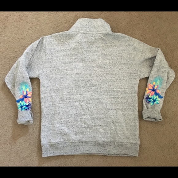 Pink Marl Grey Half Zip Sweater - Picture 4 of 4